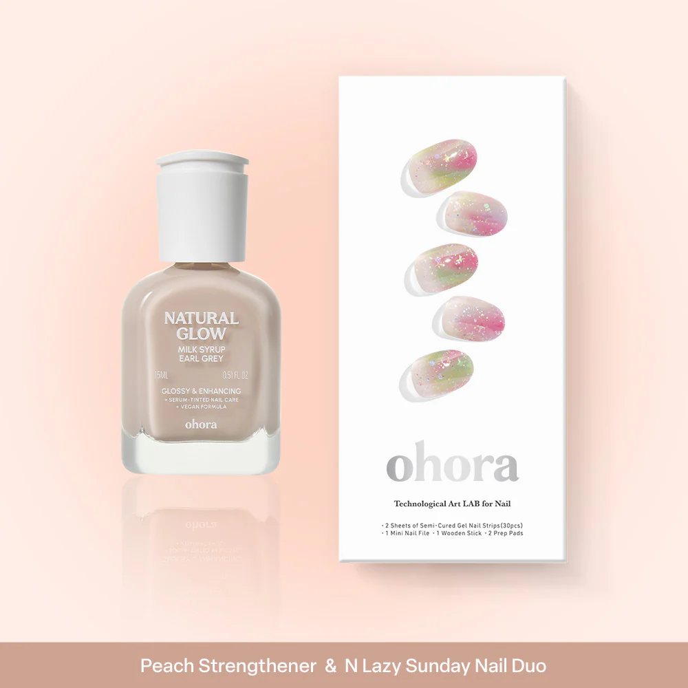 [20% OFF - Strengthener x Nail] Earl Grey & Rainbow Bomb